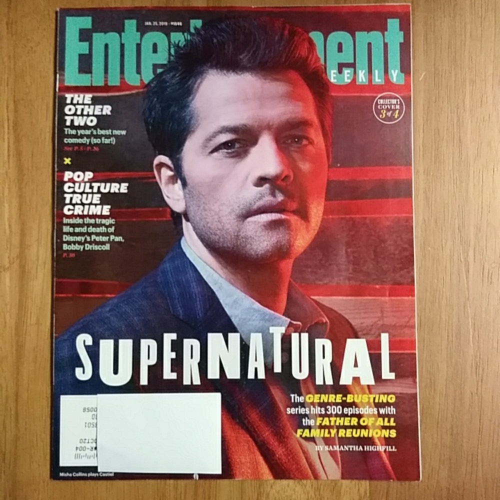 Supernatural Misha Collins Castiel Entertainment Weekly Magazine 2019